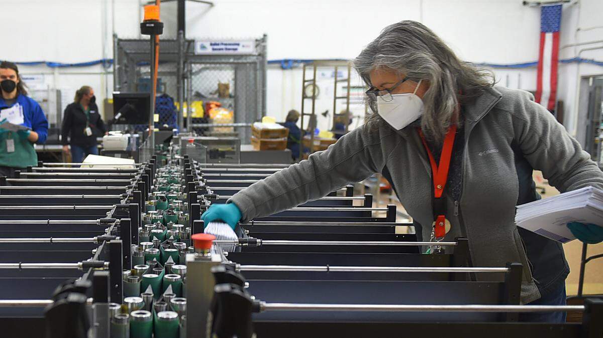 Ballots for the Nov. 2 general election are tabulated at the Thurston County Ballot Processing Center in Tumwater.