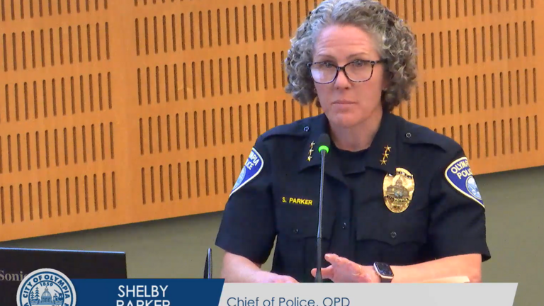 Olympia increases police presence at Jungle as city moves to close encampment