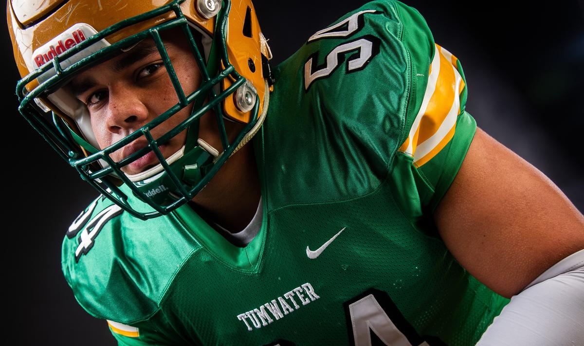 Tumwater’s Villami Hofoka photographed at the Tacoma News Tribune in Tacoma, Wash., on Sunday, Dec. 2, 2018.