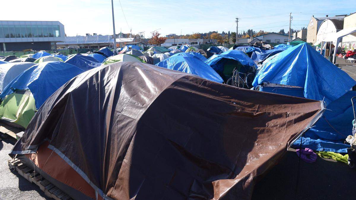 The Olympia Homeless Mitigation Site earlier this fall.