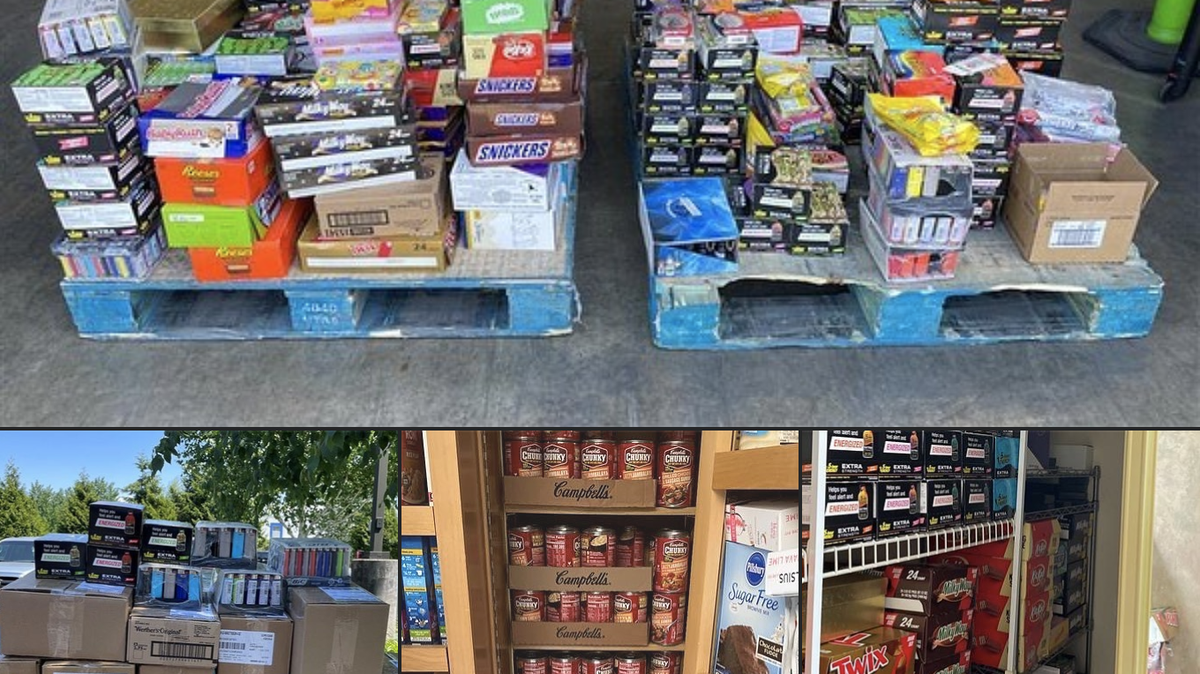 The Lacey Police Department shared images of allegedly stolen merchandise that they recovered from a local warehouse worker last week. The items were reportedly being sold on eBay.