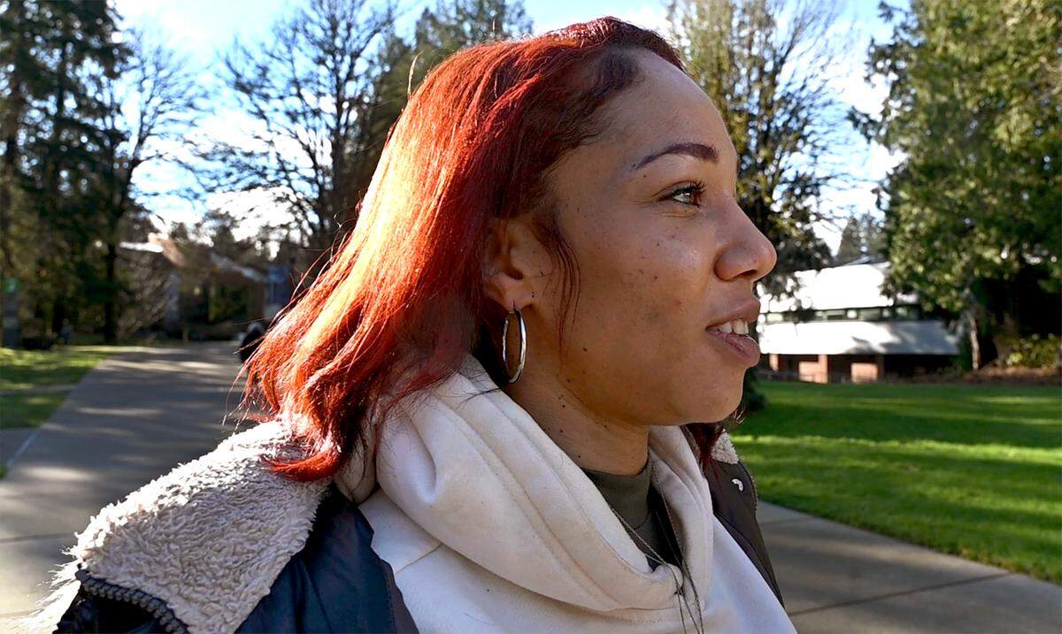 South Puget Sound Community College student Ashante Godwin.