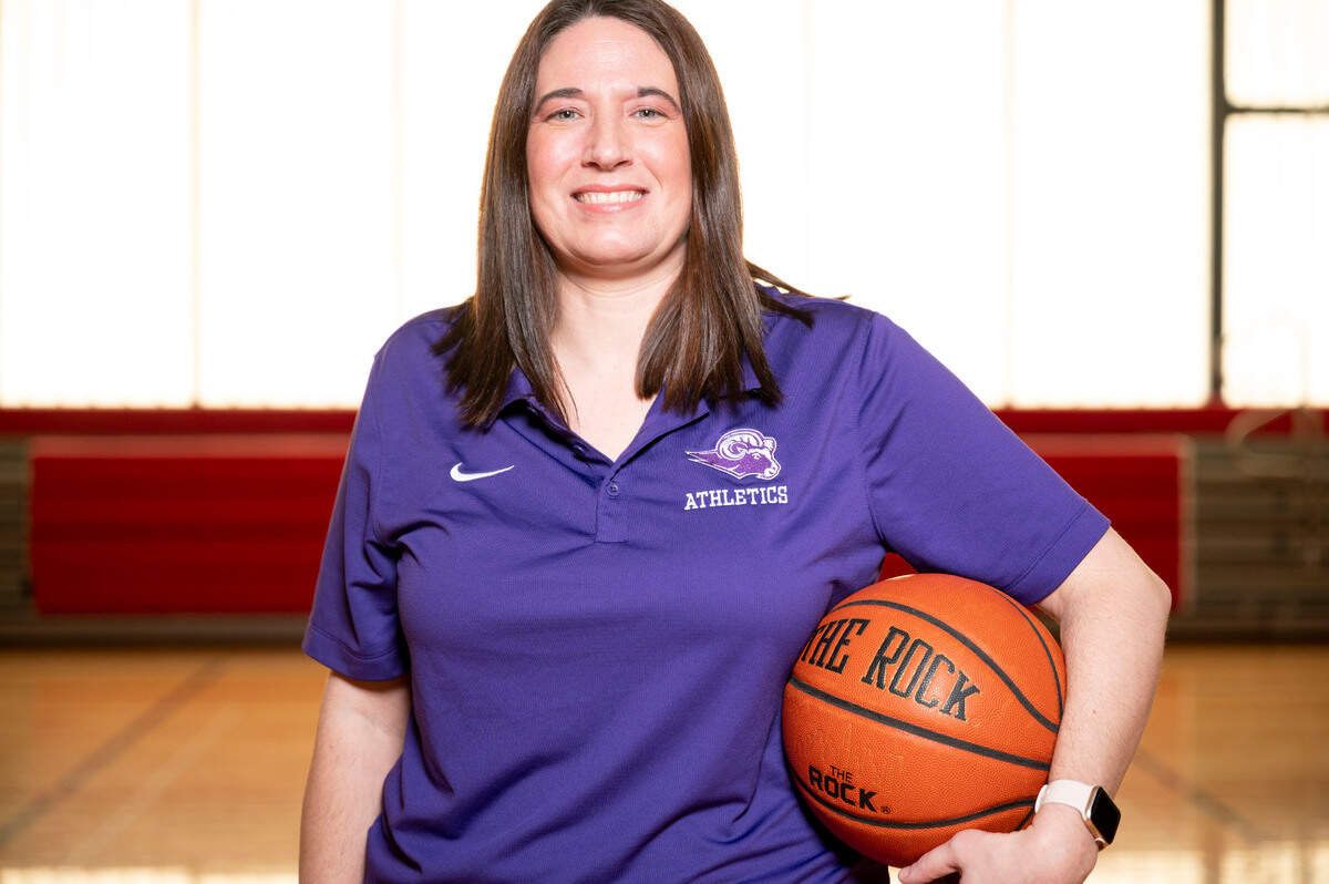 North Thurston head coach Jackie Meyer poses for a portrait at Silas High School in Tacoma, Wash., on Wednesday, March 16, 2022.
