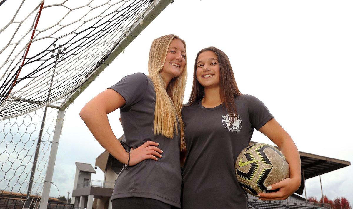 Ainsley Wall (left) and Mia Cuoio along with their T-Birds’ teammates are atop of the 2A Evergreen Conference and looking like a strong state contender in 2A.