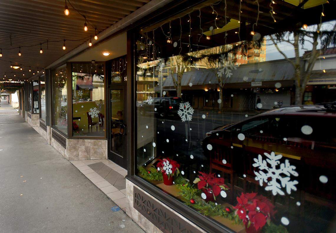 The former Batdorf and Bronson coffee shop site along Capitol Way in downtown Olympia is now being used as an event/overflow space by the next door Uptown Grill.