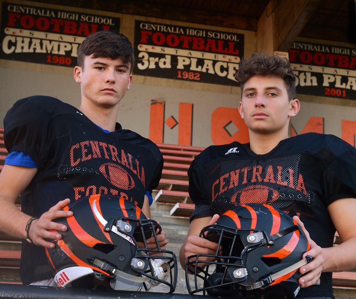 Centralia’s Chase Sobolesky (left) and Brayden Hoyt are two reasons for the Tigers’ resurgence this season. photo taken Oct, 23, 2019