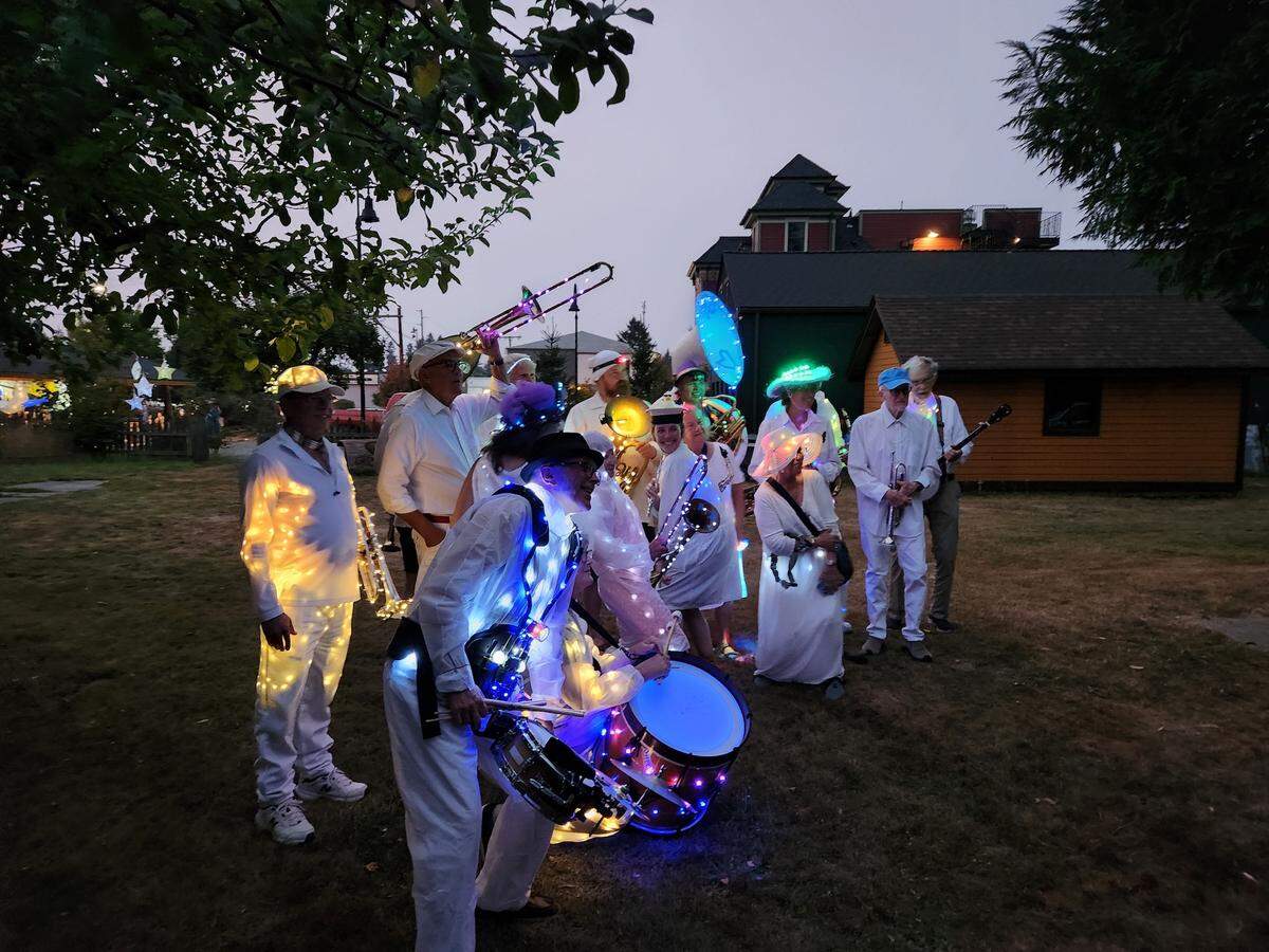 West Central Park’s annual Luminary Procession, happening Saturday, Sept. 16, features music by the appropriately lit Artesian Rumble Arkestra.