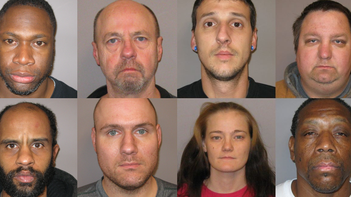 Clockwise, from top left: Elton Hoard, Robert W. Dormady, Christopher M. Rainey, Terry L. Myers, Ronnie L. Lawrence, Tabitha M. Miller, Geoffery A. Bartlett and Daalon L. Bryant.
