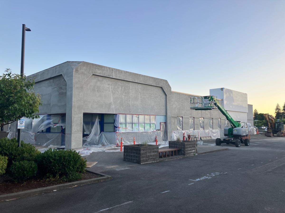 The former Rite Aid on Sleater Kinney Road Southeast continues to take shape as a future “specialized grocer.”