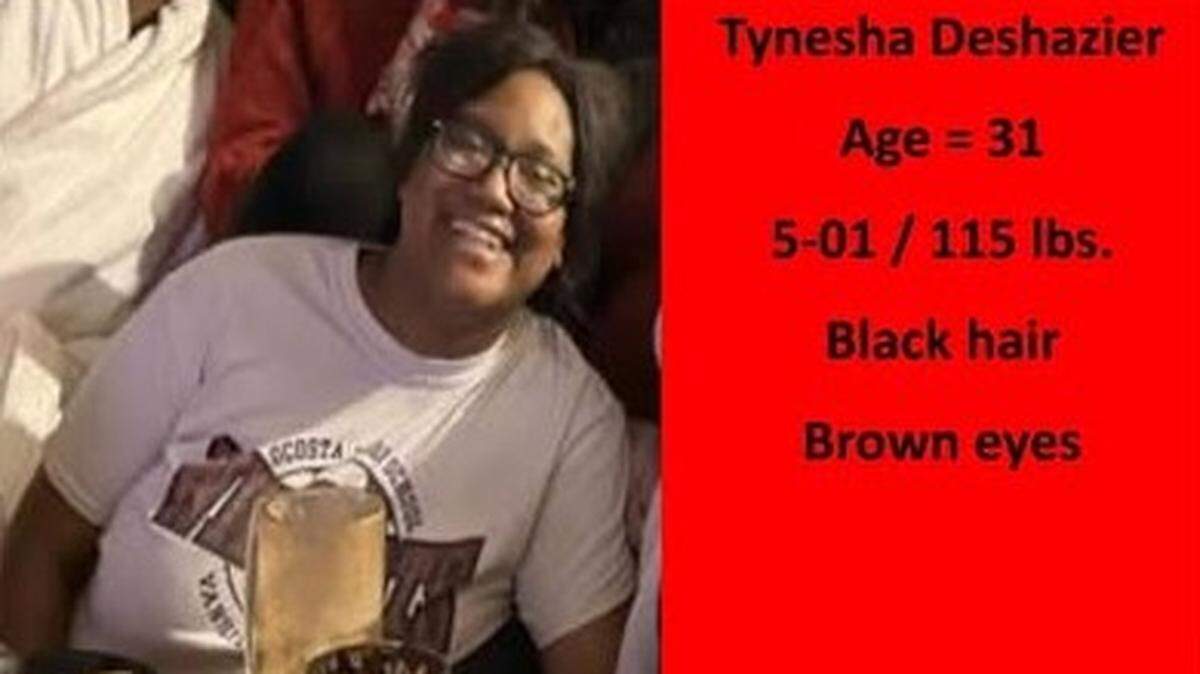 The Tumwater Police Department is looking for a woman who has been missing since May 29. Tynesha Deshazier, 31, was reported missing by her family on June 1. 