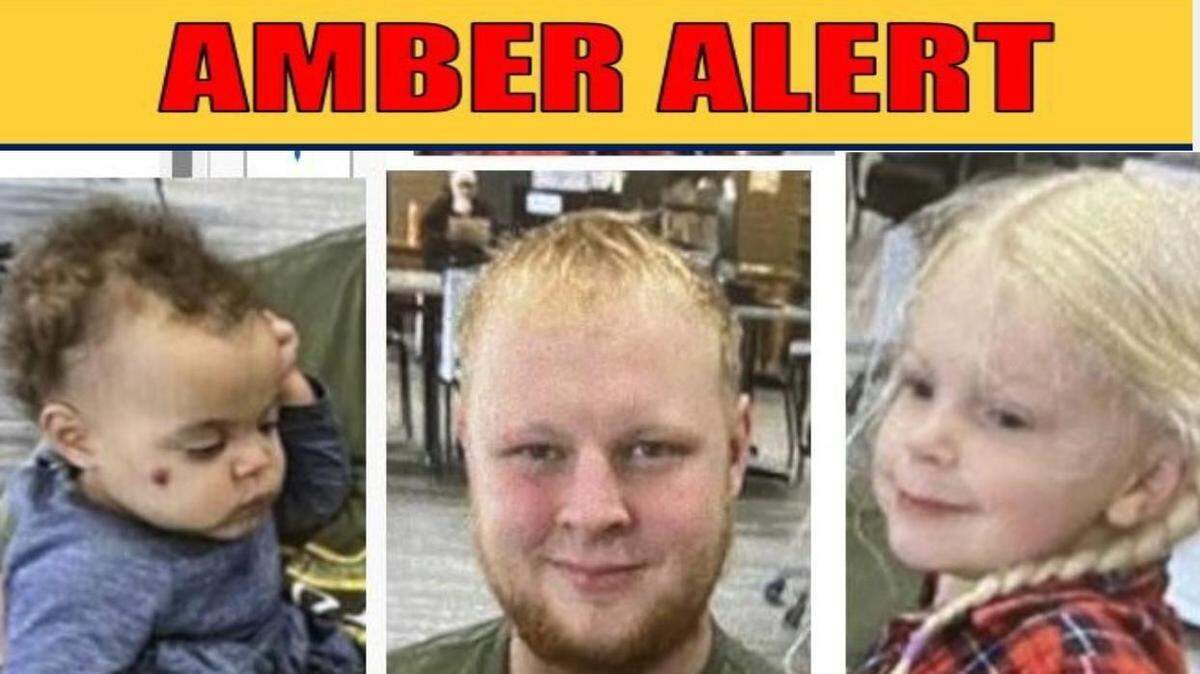 The Washington State Patrol issued an Amber Alert Saturday, Dec. 28, 2024, for Luna Montgomery, 1, left, and Eyliana Malle, 4, right. The suspect is Andrew Womack-Eady, 24, center. They were last seen in the Olympia area Saturday morning.