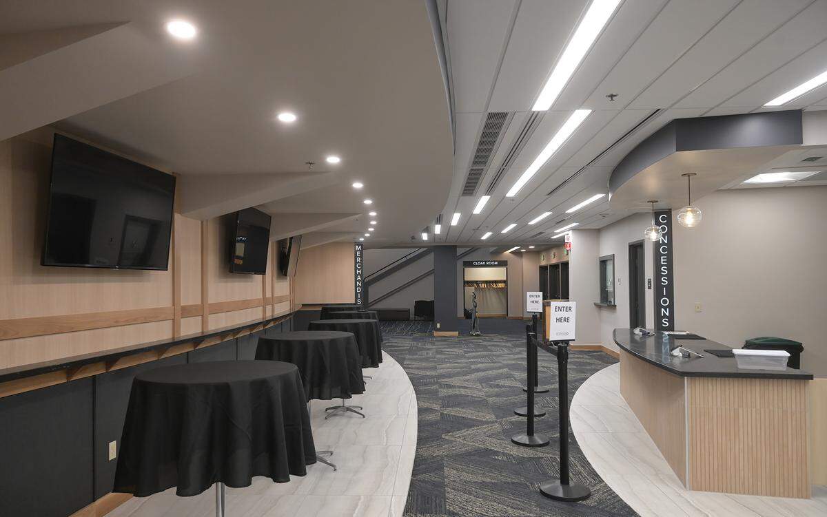 The concessions area of the Washington Center for the Performing Arts has been reconfigured.