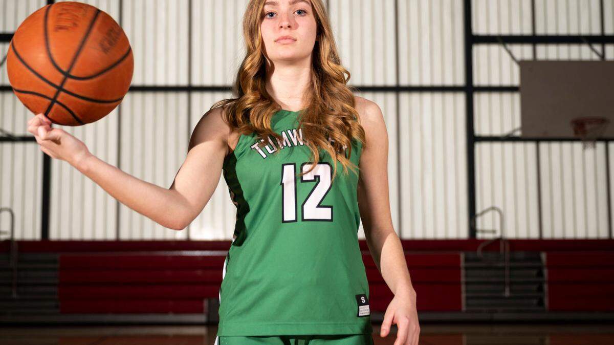 Tumwater’s Aubrey Amendala poses for a portrait at Silas High School in Tacoma, Wash., on Wednesday, March 16, 2022.