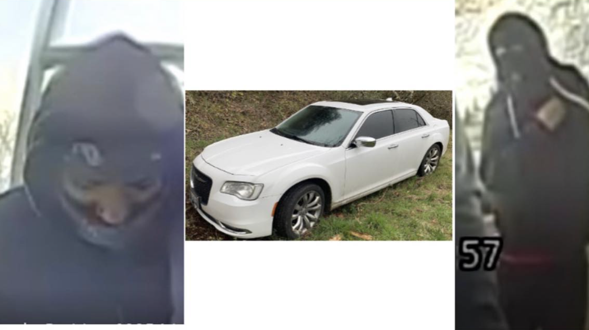 Lacey police shared images of two suspects Thursday who are accused of carjacking and robbing a person at gunpoint on Sunday, April 16, 2023.