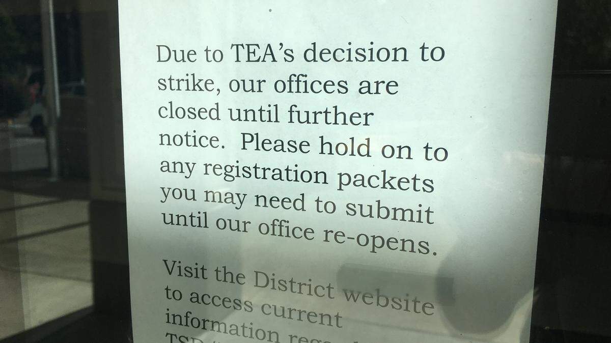 Tumwater schools were closed Thursday due to the ongoing strike between the district and teachers.