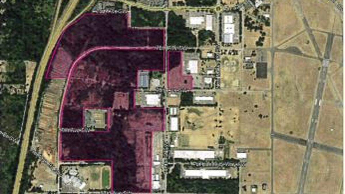 The area shown in purple is a 200-acre parcel associated with Port of Olympia property known as New Market Industrial Campus. The port and city of Tumwater are working toward a development agreement that would guide development of the site.