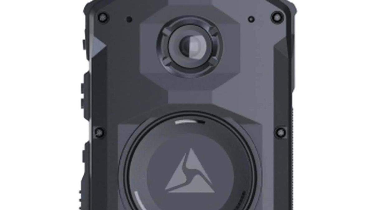An Axon body camera.