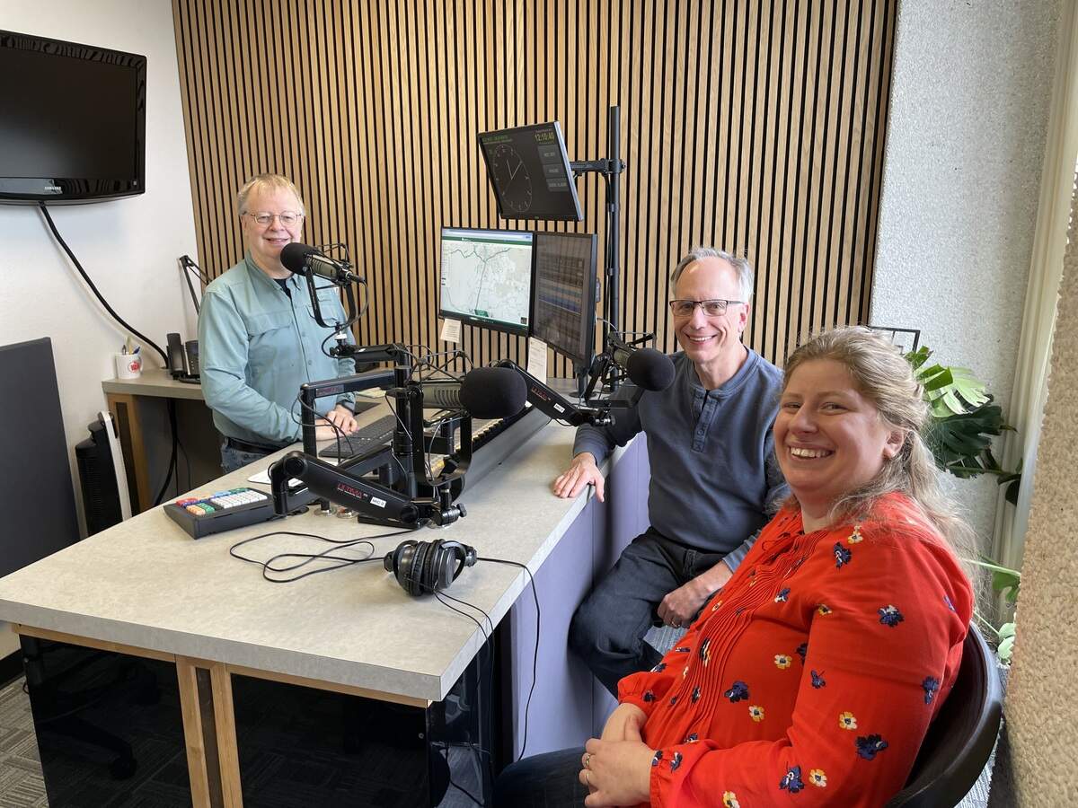 KGY afternoon host Kevin Huffer (left) mid-day host Dave Cowan and content producer Lorri Tracy. Both Dave and Lorri previously worked at KXXO, also known as Mixx 96.