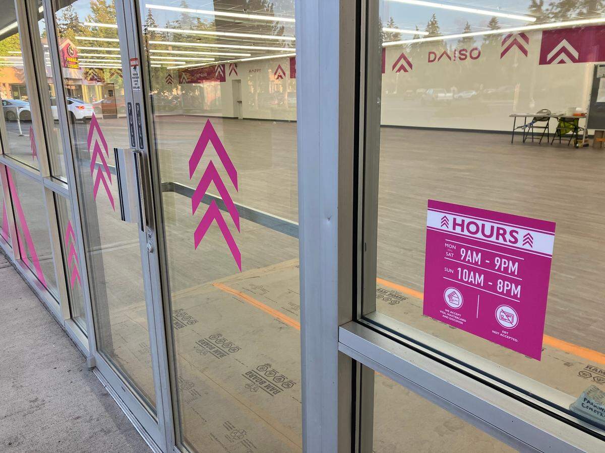 The Japanese retailer Daiso is getting closer to a September opening in the Fred Meyer shopping center in Lacey.