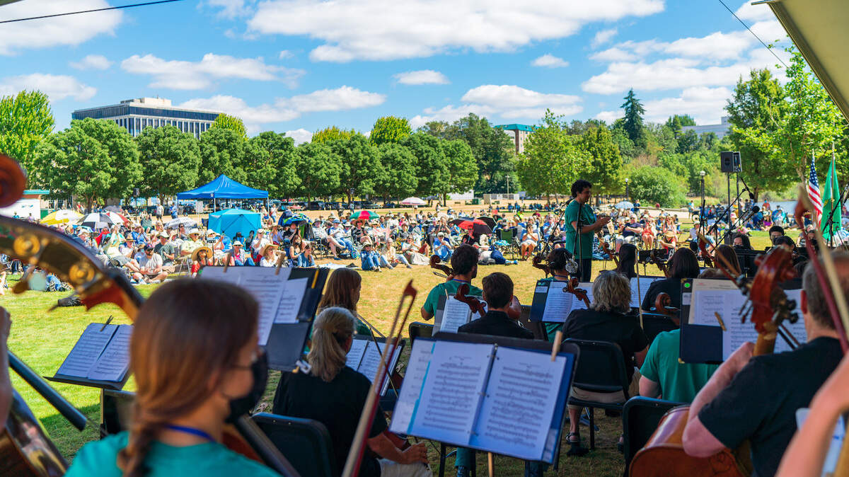 The Olympia Symphony Orchestra moved its summer concerts to Heritage Park in 2022.