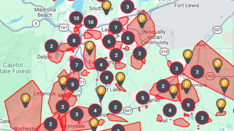 Thousands of Thurston County residents lose power due to windy conditions