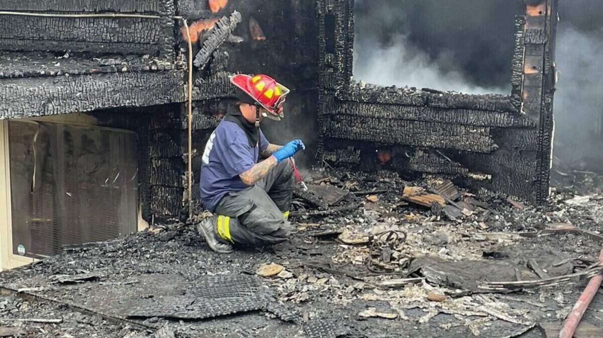 A Fircrest home was damaged by fire Saturday evening.