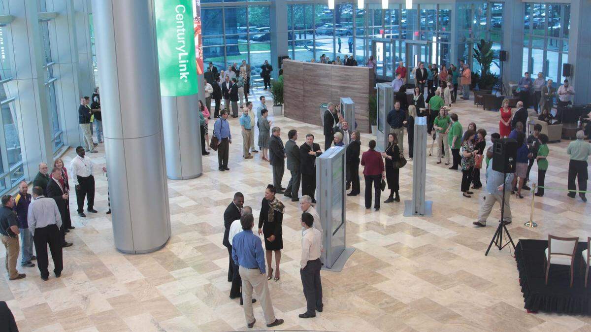 A March 24, 2015 photo shows the CenturyLink Technology Center of Excellence in Monroe, La. CenturyLink is paying about $24 billion to buy Level 3, to expand its telecommunication services for businesses. CenturyLink provides internet, TV and phone services to consumers, as well as data and IT services for businesses. Level 3 provides data, video and other communication services to businesses and government agencies. (Margaret Croft/The News-Star via AP)