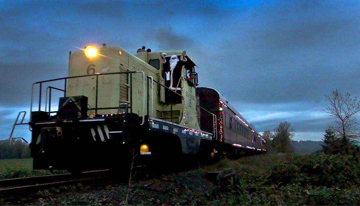 Departing from their depot and museum just outside of Chehalis the soundtrack of the classic holiday movie fills the coach cars along fresh cups of hot chocolate for the kids.The excursion then heads to the North Pole (the one near the town of Adna) and a visit with Santa and his elves while bringing a gift for each passenger young or old. More information on the Polar Express can be found on their website at: steamtrainride.com/.