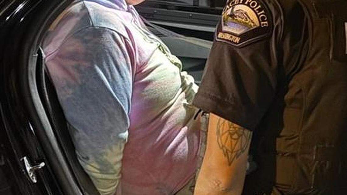 A male suspect accused of throwing a metal water cup at an Intercity Transit bus driver was arrested Sept. 24.