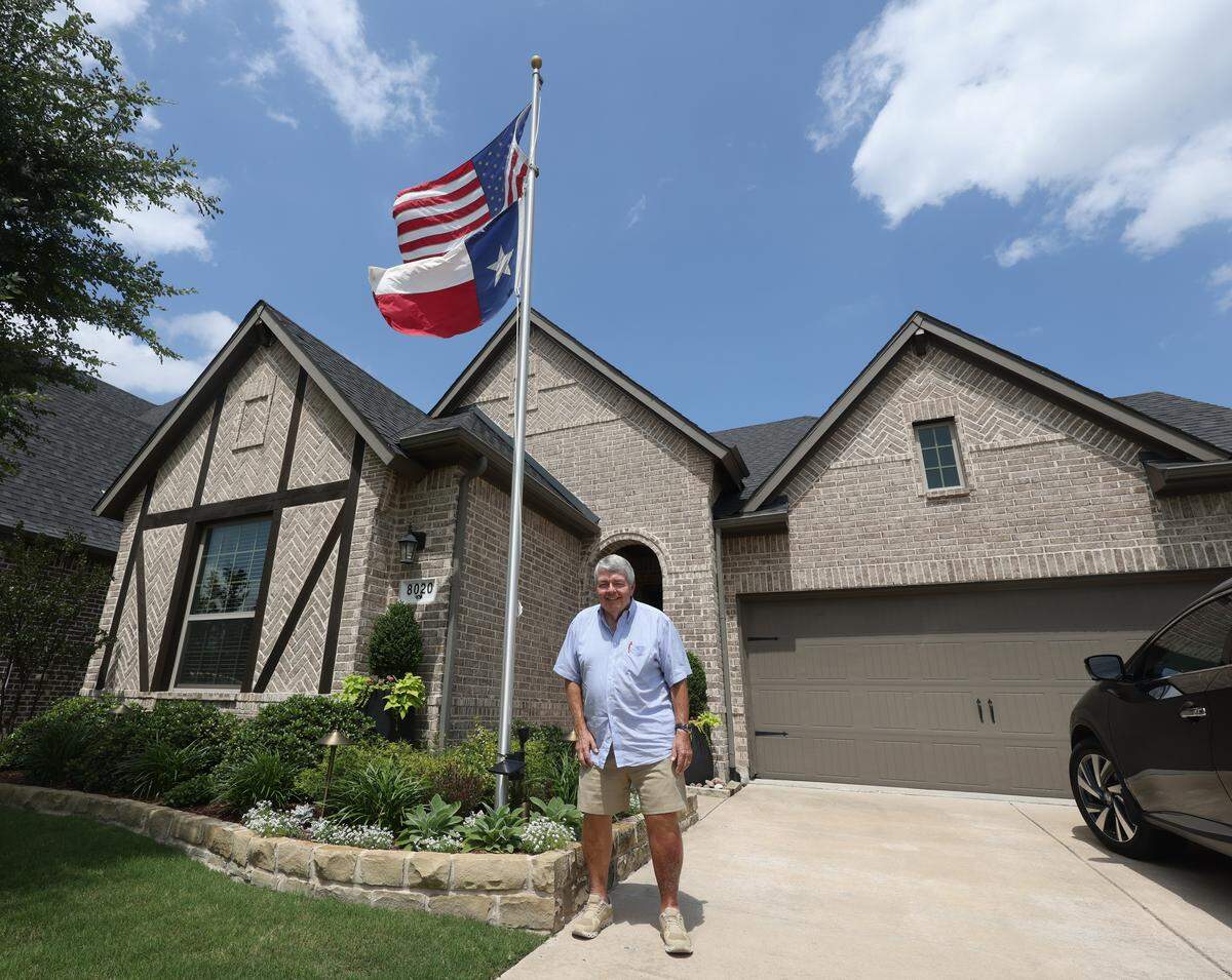 Kirby Wilbur seen at his home in McKinney, Texas, Monday, May, 18, 2026. Wilbur relocated to Texas from the Seattle-Tacoma area.