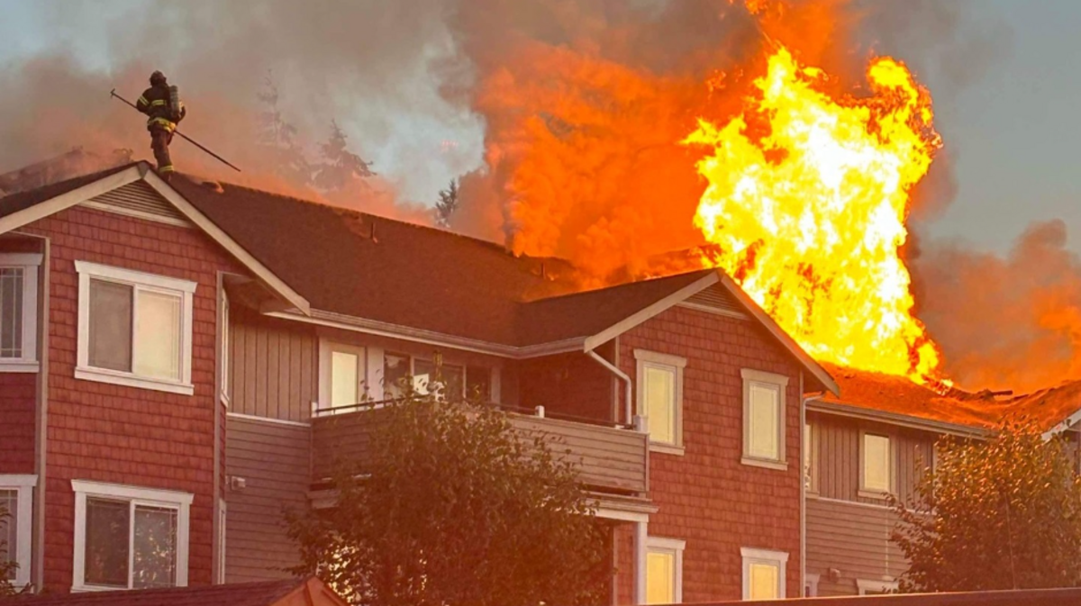 A Puyallup area condo was damaged by fire Friday night, according to Central Pierce Fire & Rescue.