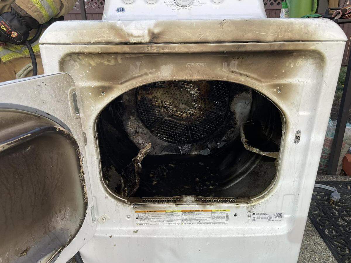Lacey fire crews were dispatched at 3:56 p.m. Sunday to a dryer fire in the 7000 block of Stone Street.