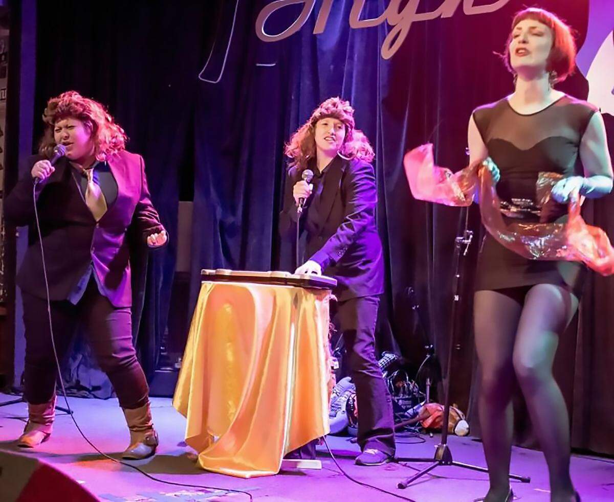 Seattle’s Lightning Bolton, performing at the Pizza Klatch Gayla, just might be the world’s only drag-king Michael Bolton cover band.