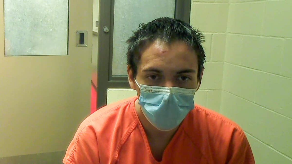 Jaime Montalvo Martinez virtually attends his preliminary appearance in Thurston County Superior Court Wednesday from the county jail. The court found probable cause for first-degree arson and murder during the appearance and set bail at $1 million. He is accused of setting a mobile home on fire and causing the death of his stepfather, Gabriel Ayala, on July 25.