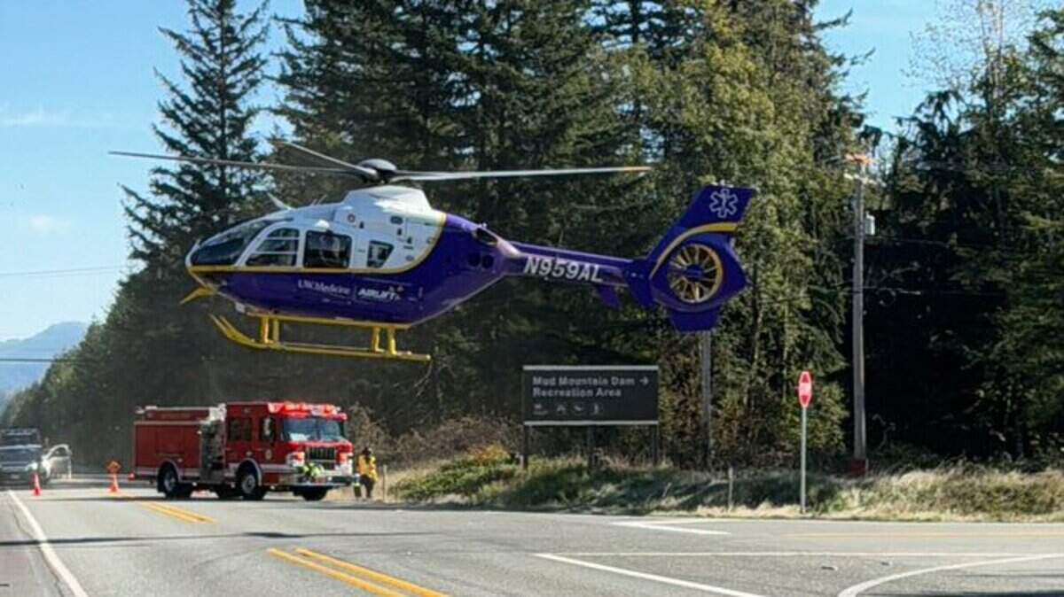 Two people were flown to a Seattle area hospital with life-threatening injuries.