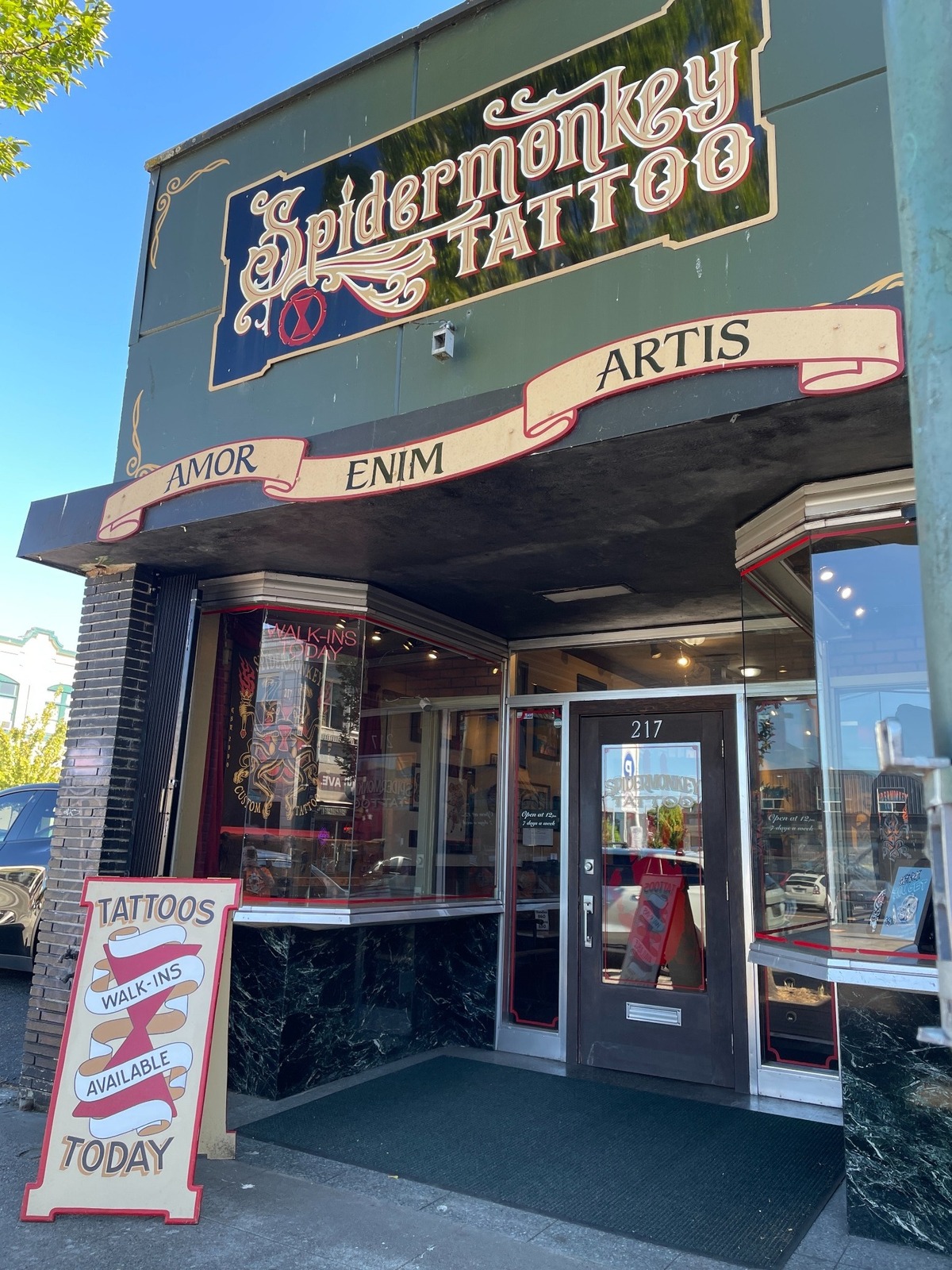 Spidermonkey Tattoo at 217 Fourth Ave. E.