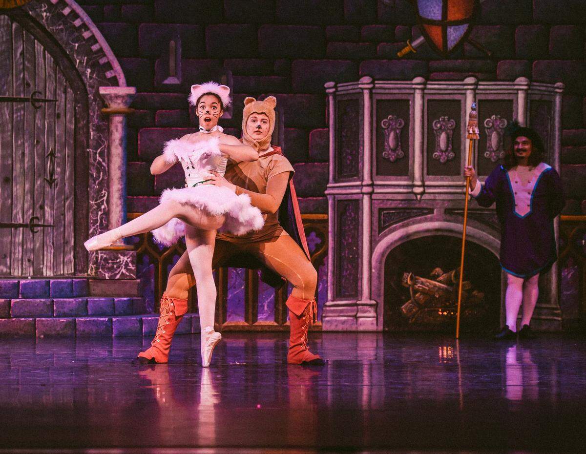 Ballet Northwest’s “Sleeping Beauty” returns for Mother’s Day weekend. June-Marie Brittain and Dominick McClure performed the cat dance in the company’s 2017 production.