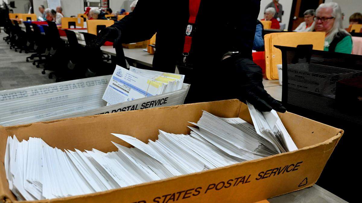 On Election Day Nov. 4, 2025 thousands of ballots are delivered then processed at the newly renovated Thurston County Ballot Processing Center in Tumwater.