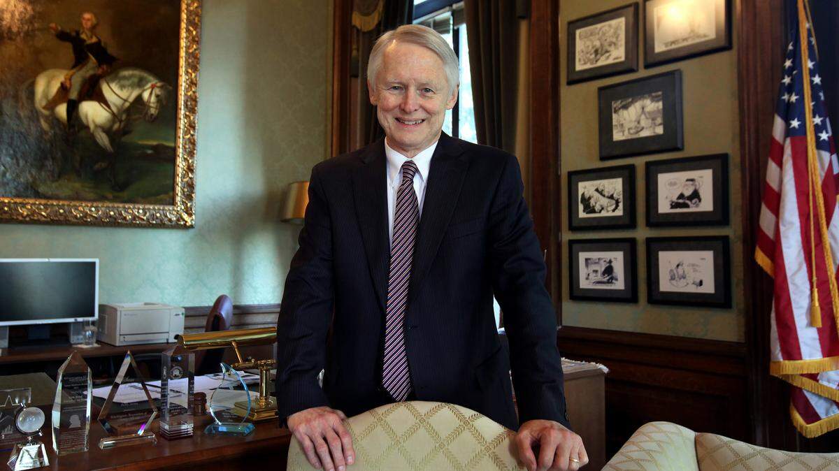 Outgoing Secretary of State Sam Reed’s tenure included establishing new voting technologies and presiding over the closest and most controversial gubernatorial election in state history. Photo taken Jan. 2, 2013.