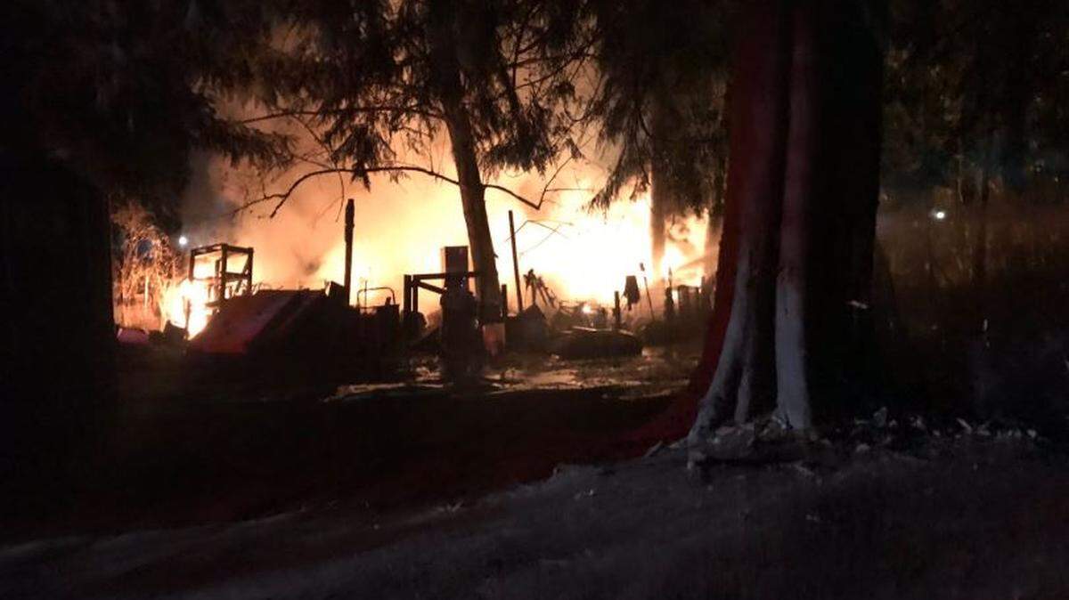 The scene of Thursday’s fire at a homeless camp along Wheeler Avenue Southeast.