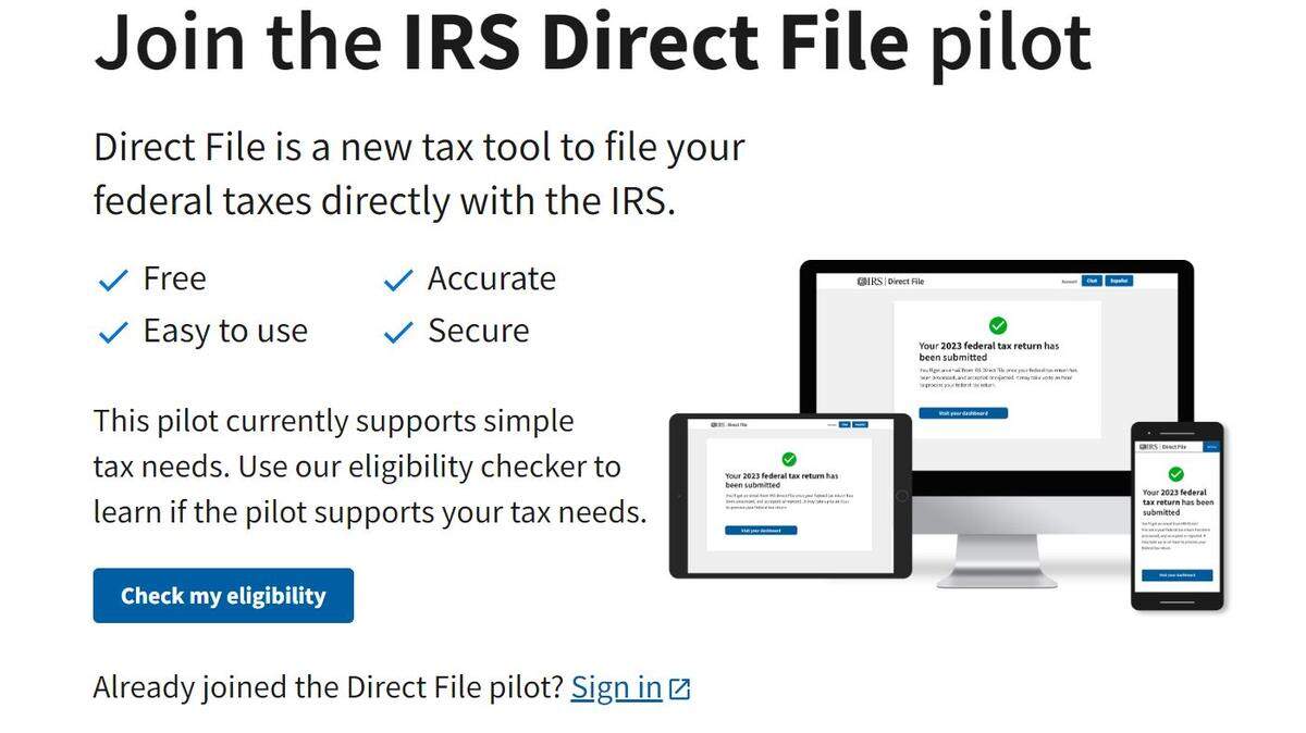 Approximately 1.1 million Washingtonians are eligible for free filing using a new IRS program pilot.