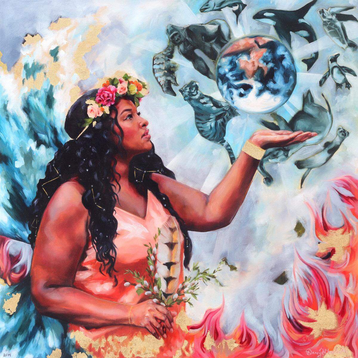 Darcy Goedecke’s “Mother Earth” was selected to be on the cover of the 2019 Spring Arts Walk map.