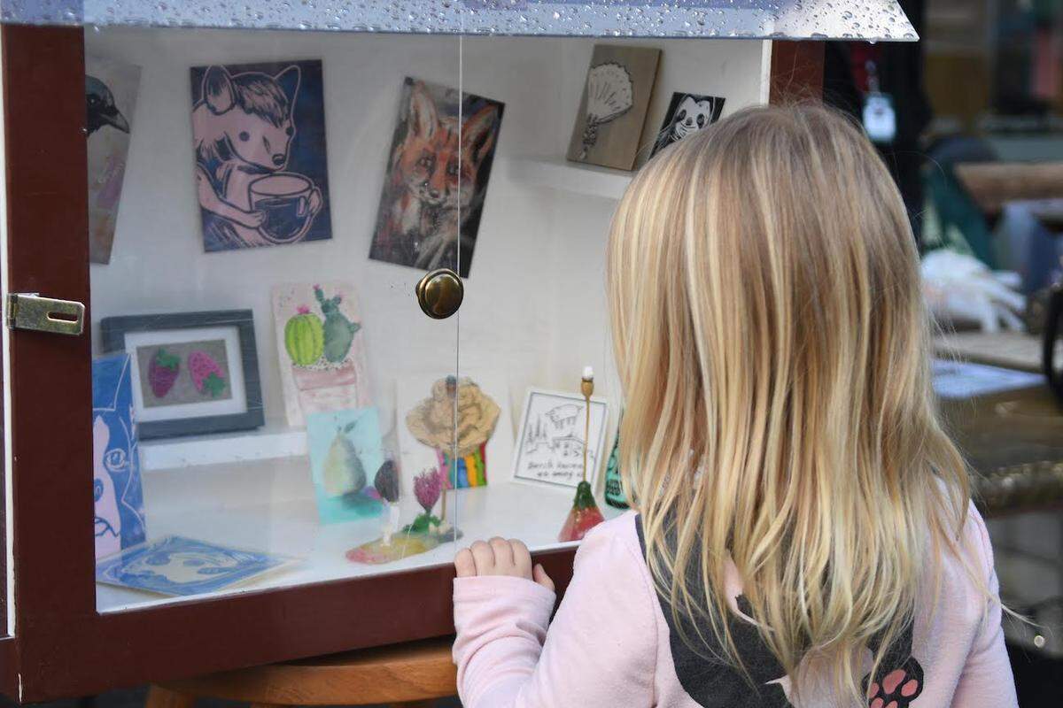 West Central Park celebrates its Little Free Art Gallery, intended to facilitate community sharing of miniature works, with a grand opening Saturday, April 30.