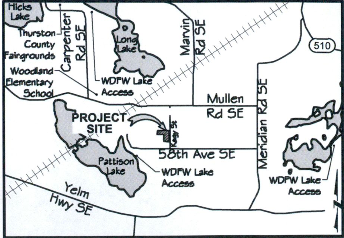 Location of the 38-lot subdivision proposal.