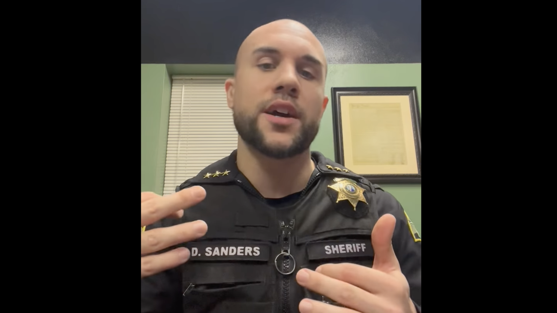 Thurston County Sheriff Derek Sanders posted a video on Facebook on Saturday to defend his decision to continue patrolling Thurston County after pursuing a wrong-way driver on Jan. 5.