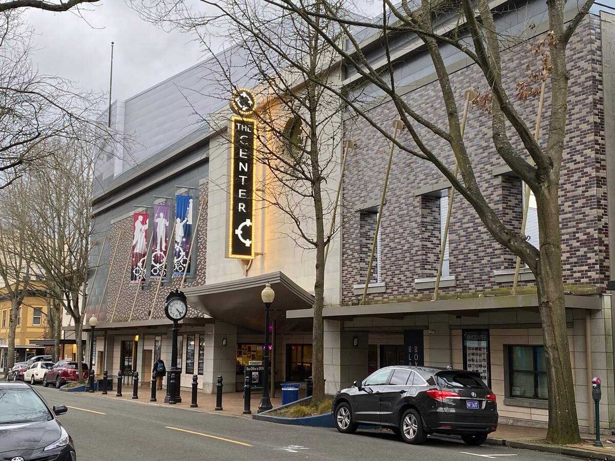 The exterior of the Washington Center for the Performing Arts was renovated eight years ago. Now the center is raising money to renovate the public spaces inside.