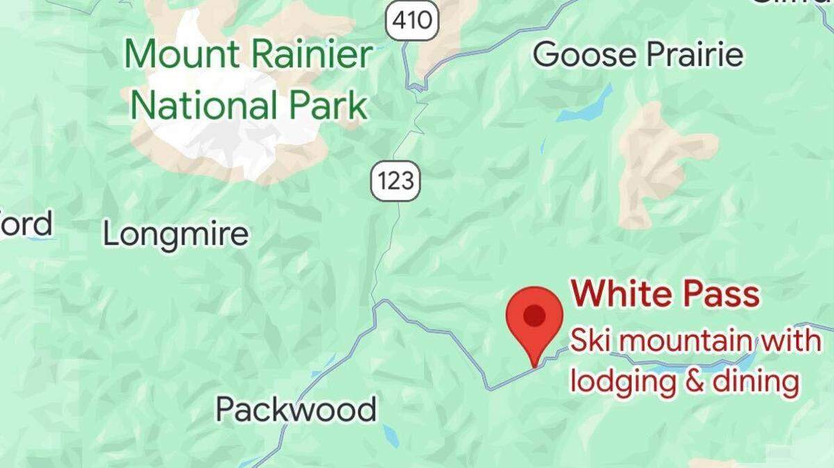 U.S. Highway 12 over White Pass in eastern Lewis County was closed down Thursday evening due to high winds and debris on the roadway.