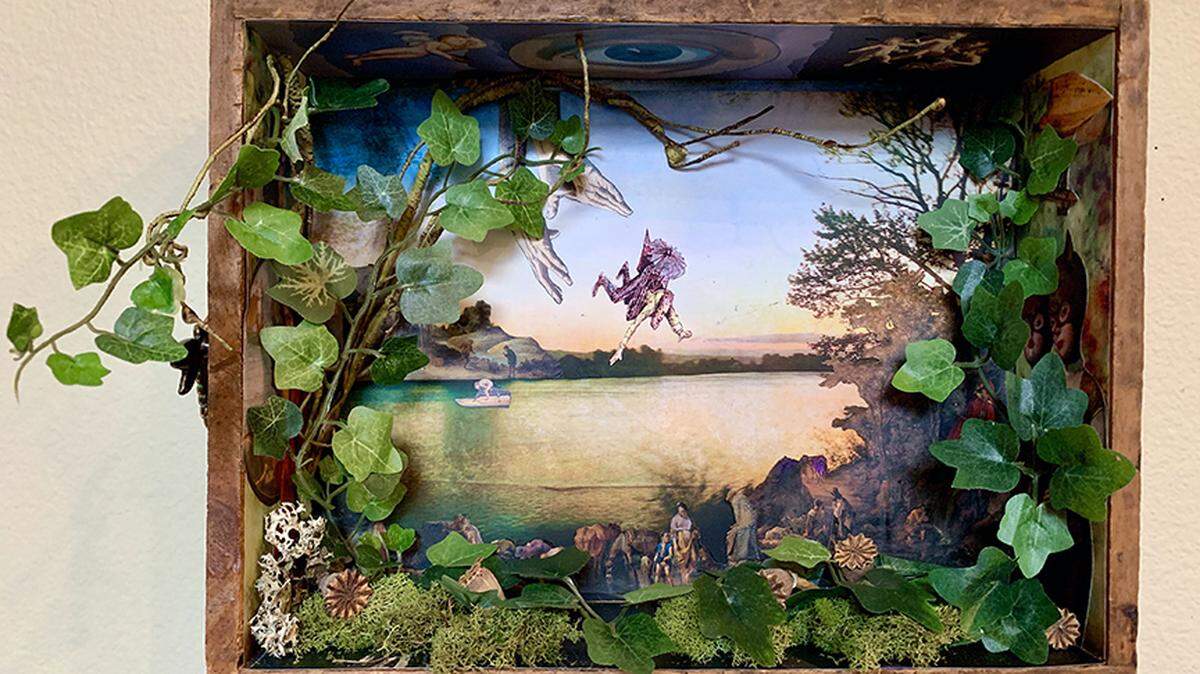 “We Sinners Tossed From Heaven” by Sharon Styer is part of the Invasive Species exhibition at The Gallery at Tacoma Community College.
