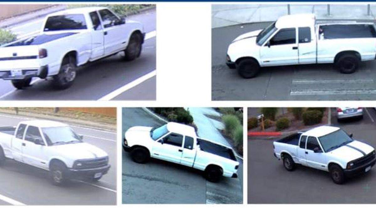 Lacey police are looking for two suspects and their pick-up truck, all of which is connected to stolen football gear belonging to a North Thurston High School football coach.