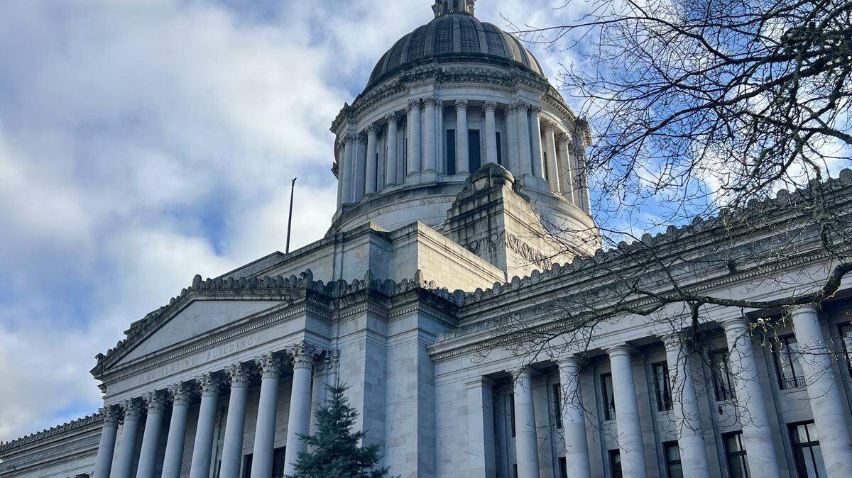 Lawmakers filed into the Capitol building in Olympia, Washington on Monday, Jan. 13, the first day of the 2025 session.